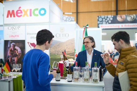 Wine Tasting at the Mexico Booth.