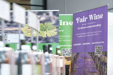 Fair Wine Award View of the exhibition stand of the Fair Wine Award